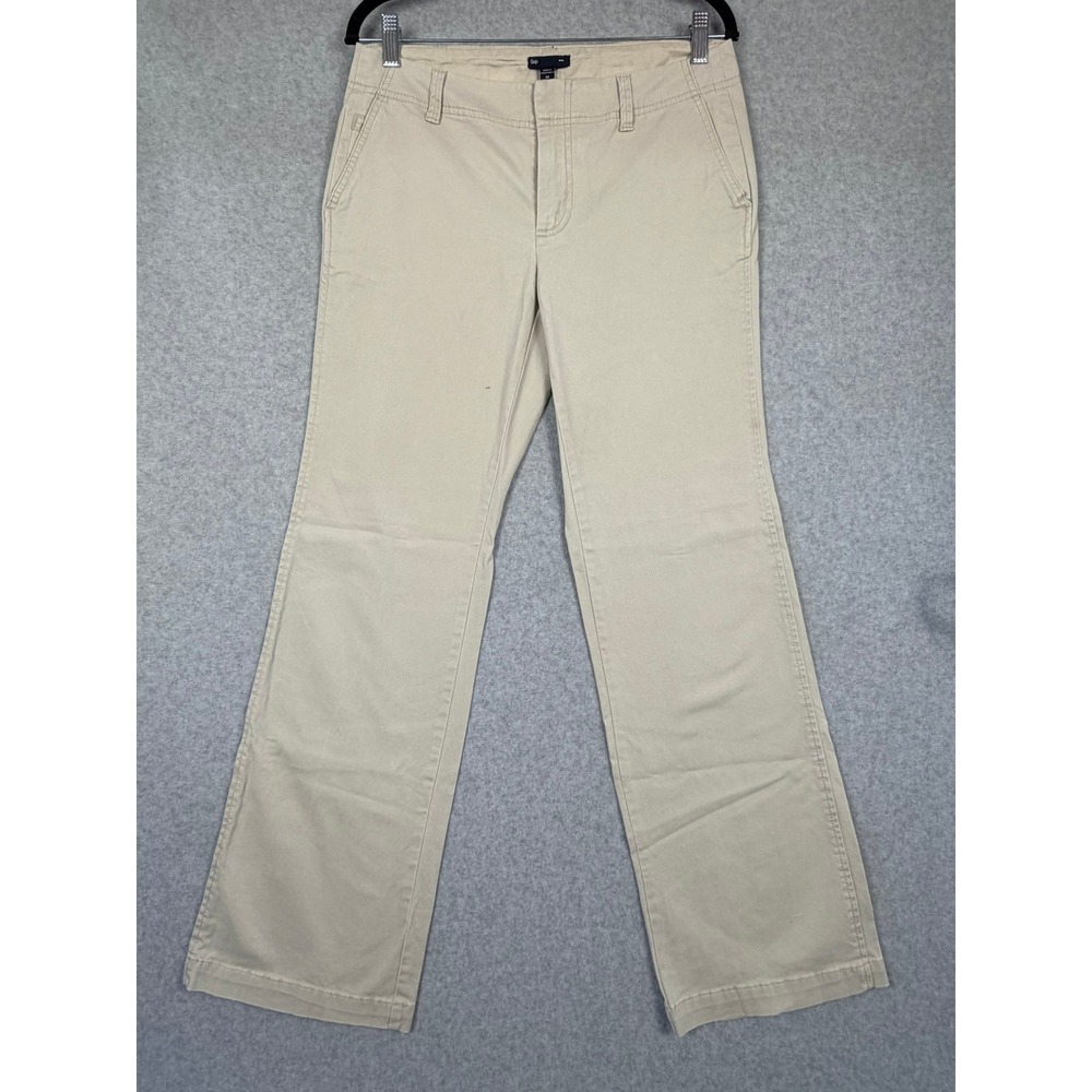 Gap Womens Khaki Pants Tan Straight Leg Mid Rise Chino Trousers Size 8A